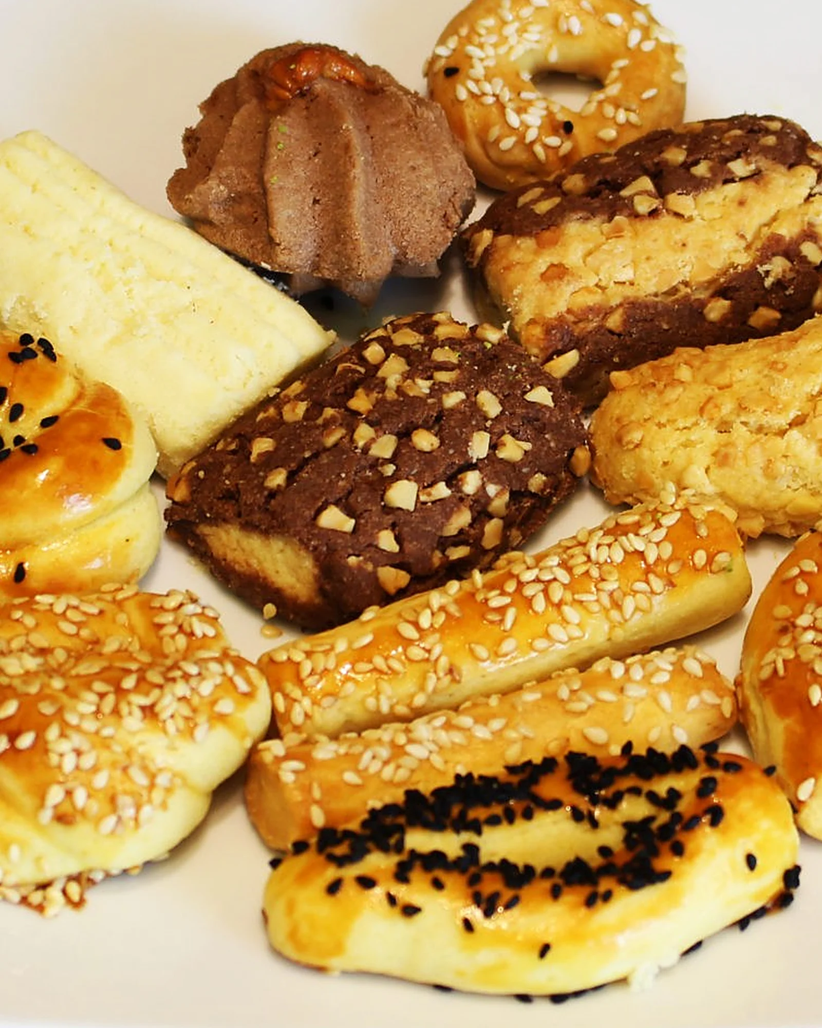 Gemischte Cookies – Nahaufnahme