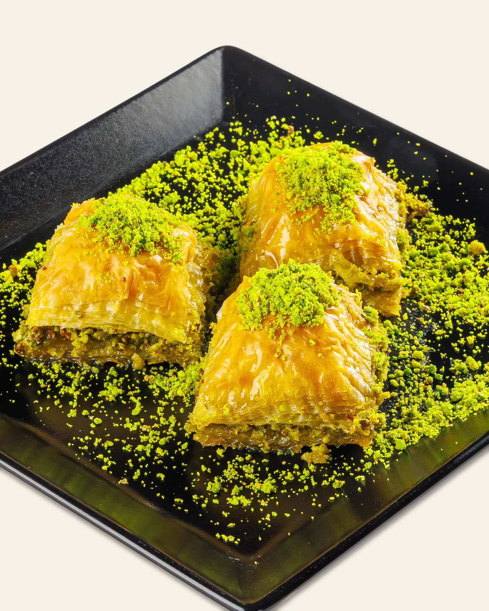 Trockene Baklava mit Pistazien (Kuru Fıstıklı Baklava) &ndash; Nahaufnahme